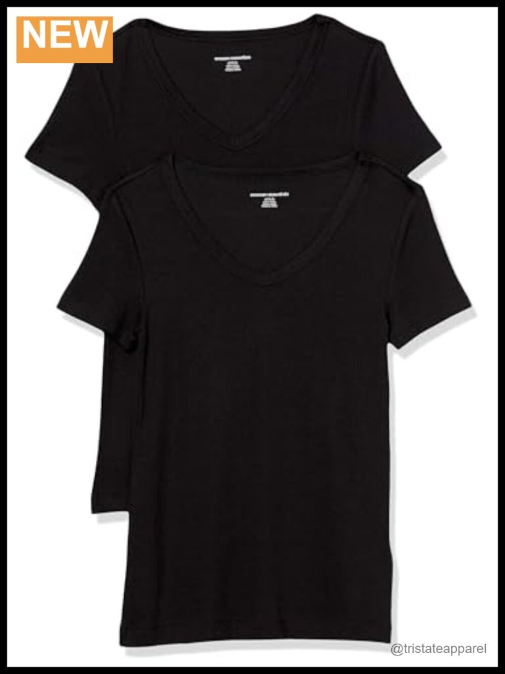 Women's Slim Fit Cotton Modal V-Neck Short Sleeve T-Shirt 2-Pack